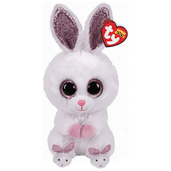 TY Beanie Boos -2020 Easter Slippers The Rabbit with Slippers (Glitter Eyes) Small 6" Plush