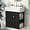 Black, variant on Small Bathroom Vanity with Single Ceramic Sink 21.6" Narrow Depth Bathroom Vanity Cabinet Combo Sink Vanity with Side Storage Easy Assmebly (Freestanding, Right Side Storage, Black)
