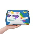 thumbnail image 4 of Naloa Cool Unicorn Star Golden Leather Makeup Bag for Purse Travel, Portable Small Cosmetic Organizer for Women and Girls, Make up Bag with Zipper, 4 of 8