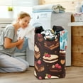 thumbnail image 5 of Yayeee Freestanding Laundry Hamper with Handle Collapsible Large Storage Basket for Clothes, Sweet Cakes, 5 of 7