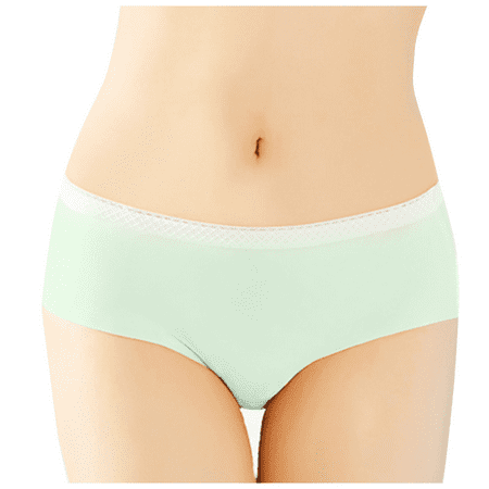 Fulorrnie Underwear for Women Seamless Breathable High Waisted Comfort Panty Cute Elastic Waist Antimicrobial Protection Stretchable Panties Mint Green XL