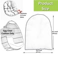 thumbnail image 2 of Cojín Colgante para Silla con Forma De Huevo, Cojín para Columpio para Interior/Exterior Grueso Cojines para Patio y Jardín Gris Sunnimix Cojín del asiento, 2 of 7