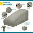 thumbnail image 5 of Duck Covers Weekend Water-Resistant 72 Inch Outdoor Chaise Cover with Integrated Duck Dome, Moon Rock, 5 of 14