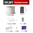 thumbnail image 5 of Shine Decor 131.2FT LED RGB Neon Rope Lights, ETL-Listed AC 110-120V Neon LED Strip Lights SMD5050 80LED/m with Remote, Dimmable Multicolor Change Flexible Neon Rope Lighting Waterproof, 5 of 6
