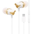 thumbnail image 1 of Audífonos con cable USB tipo C Control de línea de Audífonos portátiles con micrófono para MI 8 / 8S Abanopi Dorado, 1 of 7