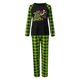 thumbnail image 2 of Conjuntos de pijamas navideños familiares a juego Grinch 2024, pijama de Grinch con parte superior y pantalones de pijama a cuadros, pijama de Grinch para niños y adultos para la familia, Mujer S, 2 of 3