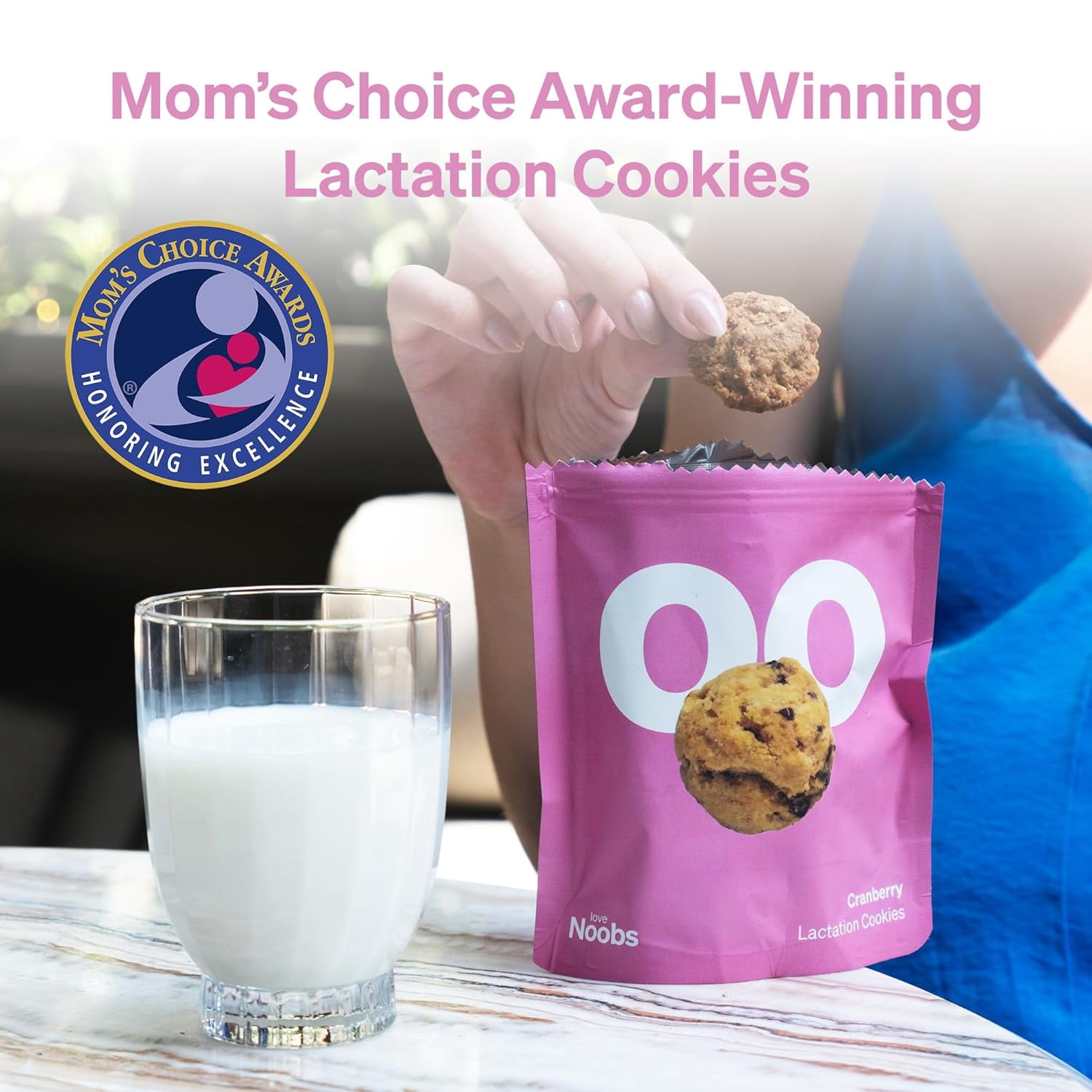 Cranberry Lactation Cookies for Breastfeeding by Lovenoobs™, Help for Milk Supply Increase, 6x3.5oz