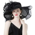 thumbnail image 2 of Women Organza Fascinator Hat Floral Tea Party Wedding Hat, 2 of 6