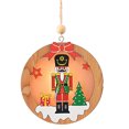 thumbnail image 1 of Christmas Ornament Light up Decorative Wooden Ornament Xmas Tree Ornament, 1 of 10