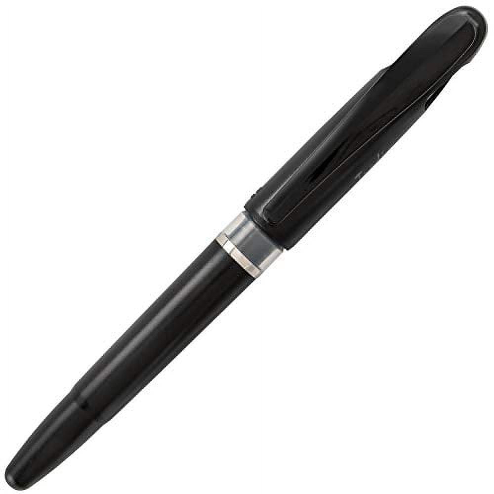 Pentel Tradio Fountain Refillable Black Ink Pen - Black Barrel (Pack of 12)