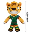 thumbnail image 2 of World Cup 2026 Mexico 4in Plush World Cup Gift Zayu The Leopard Mascot with Green Uniform, Soft Collectible Toy for Fans, 2 of 8
