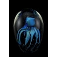 thumbnail image 3 of Zeckos Blue Encased Octopus Art Glass Paperweight 4.75 inches High, 3 of 3