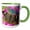 Green/White, variant on 3drose, Buckeye Butterfly on Pink Flower. Sammamish, Washington State., 11oz Two-tone Yellow Mug