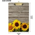 thumbnail image 3 of 12.5"x9" Sunflowers Clipboards, Standard A4 Letter Size Nursing Clipboard with Low Profile Metal Clip Decorative Clip Board for Office Supplies,Gold, 3 of 7