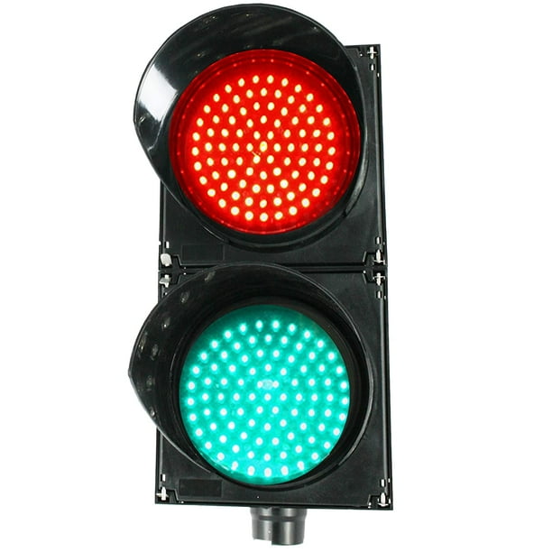 Signaworks LED Traffic Stop Light 2 Light Red/Green 8 Inch Diameter Lens 1224 VDC, Industrial