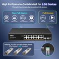 thumbnail image 4 of Switch de red YuanLey YS25-1602P de 18 puertos, 2.5G PoE, 250W, 4 of 7