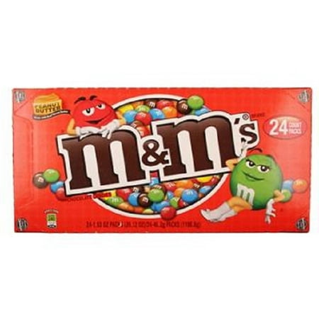Product Of M&M, Peanut Butter , Count 24 (1.63 oz) - Chocolate Candy / Grab Varieties &