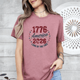 thumbnail image 2 of America 1776 2026 Land of the Free Vintage Badge Patriotic Tee Men Women, 2 of 5