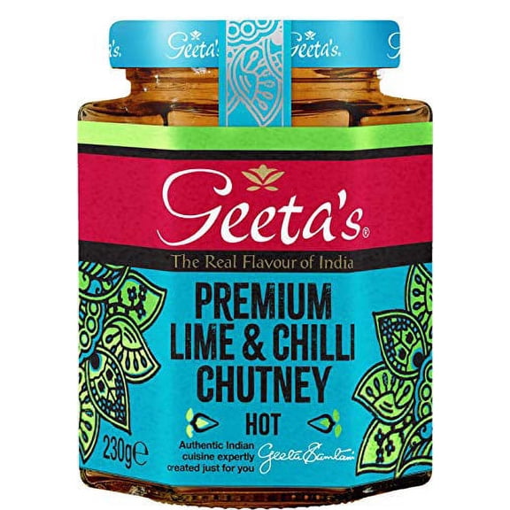 Geeta's Lime & Chili Chutney Hot 230g
