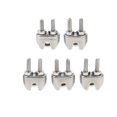 thumbnail image 2 of 5 Pieces Stainless Saddle Clamps Cable Clips for Wire Rope - Plata 2 mm Gloria Abrazaderas de clip de cable, 2 of 9