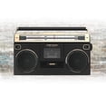 thumbnail image 4 of Ion Audio 1980S-Style portátil Bluetooth Boombox AM/FM Radio Cassette Player Grabador, Medidores VU, Grabación USB, Altavoces duales de graves altos de rango completo (Edición Dorada), 4 of 5