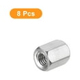 thumbnail image 3 of Unique Bargains M5 x 0.8 Pas 10mm Longueur Écrous d'Accouplement, 8 Pack 304 Acier Inoxydable Hexagonal Écrous d'Accouplement, 3 of 5