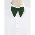 thumbnail image 2 of INSPIRAR CHIC Corbatas de moño de terciopelo unisex preatadas formales de color sólido, cuello verde profundo, 2 of 5
