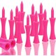 thumbnail image 1 of Dussdote 50 unidades - Tees de golf - Tees de plástico - Aptos para golf, cortar el césped y regar - Rosa, 1 of 8