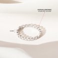 thumbnail image 4 of 925 Sterling Silver Size 5 Lovely Stacked Open Heart Shape Rings for Young Teens, 4 of 6