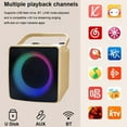 thumbnail image 3 of Wireless Karaoke Machine Bluetooth Music MP3 Player With Dual Wireless Microphones Adults Kids Home KTV Player, 3 of 6