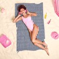 thumbnail image 5 of REGALWOVEN Oversized Cotton Beach Towel, Sand Free Absorbent Light Towel for Beach, Pool, Swim Dark Blue 28' x 56', 5 of 8