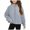 Gray, variant on Avtoify Girls Fall Long Sleeve Casual Outwear Solid Color Stand Collar Zip Sweatshirt for Kids 5-14 Long Sleeve Pocket No Hood Outer Top