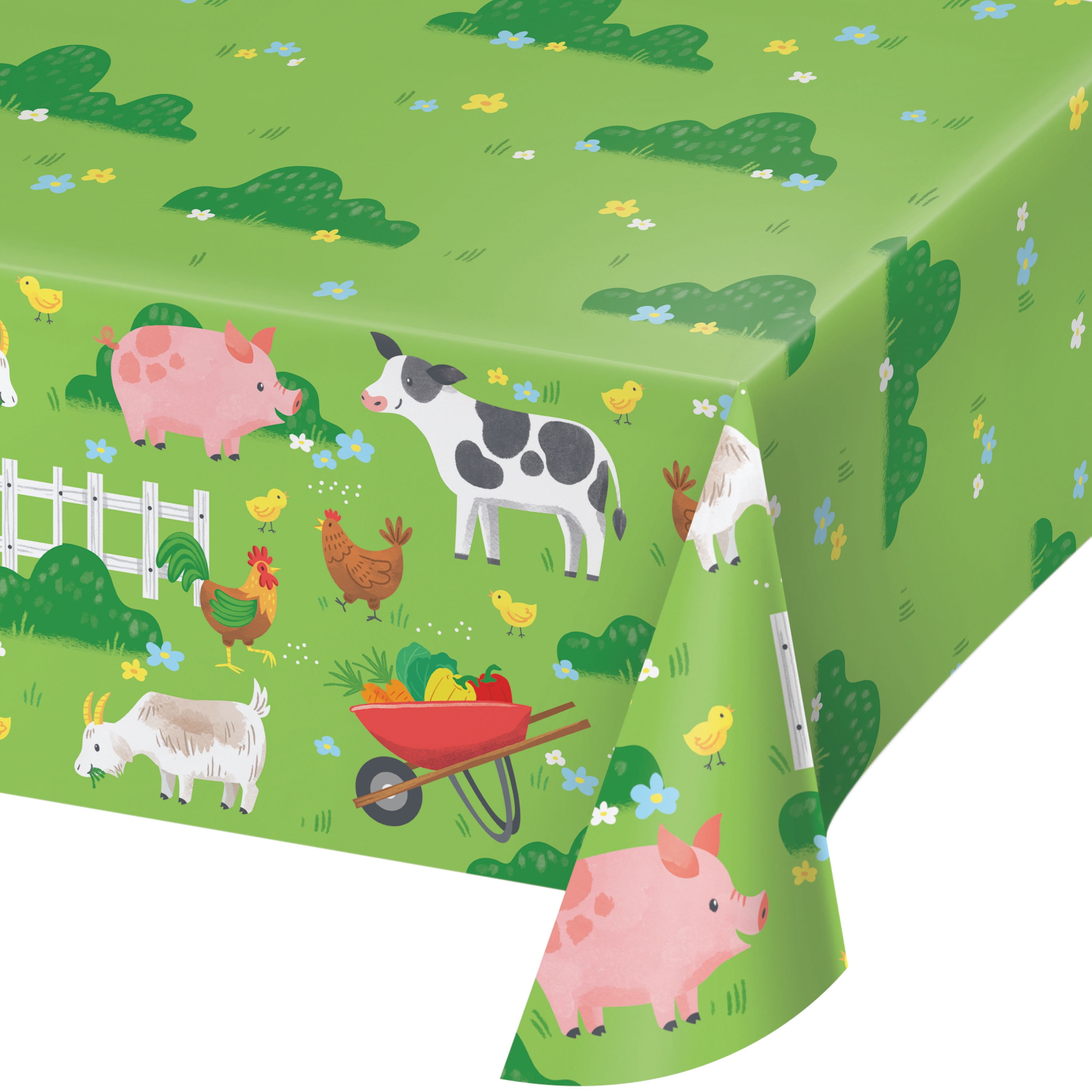 Farm Animals Party Deluxe Tableware and Decorations Kit, Serves 8
