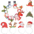 thumbnail image 5 of KAKOWELY 1 juego de diademas para gafas de fiesta navideña, marcos para gafas navideñas, recuerdos para fiestas navideñas, suministros navideños, 5 of 5