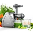thumbnail image 2 of Máquina exprimidora, exprimidor de masticación lenta Aobosi, máquinas exprimidoras de prensado en frío con función inversa, motor silencioso, alto rendimiento de jugo con jarra de jugo y cepillo para, 2 of 5