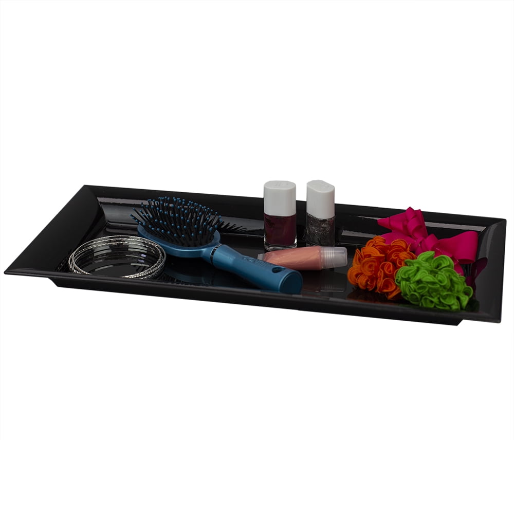 Plastic Vanity Tray, Black