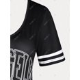 thumbnail image 3 of Camiseta en Talla Extra con Estampado de Letras Rosegal Camisetas tallas grandes, 3 of 5