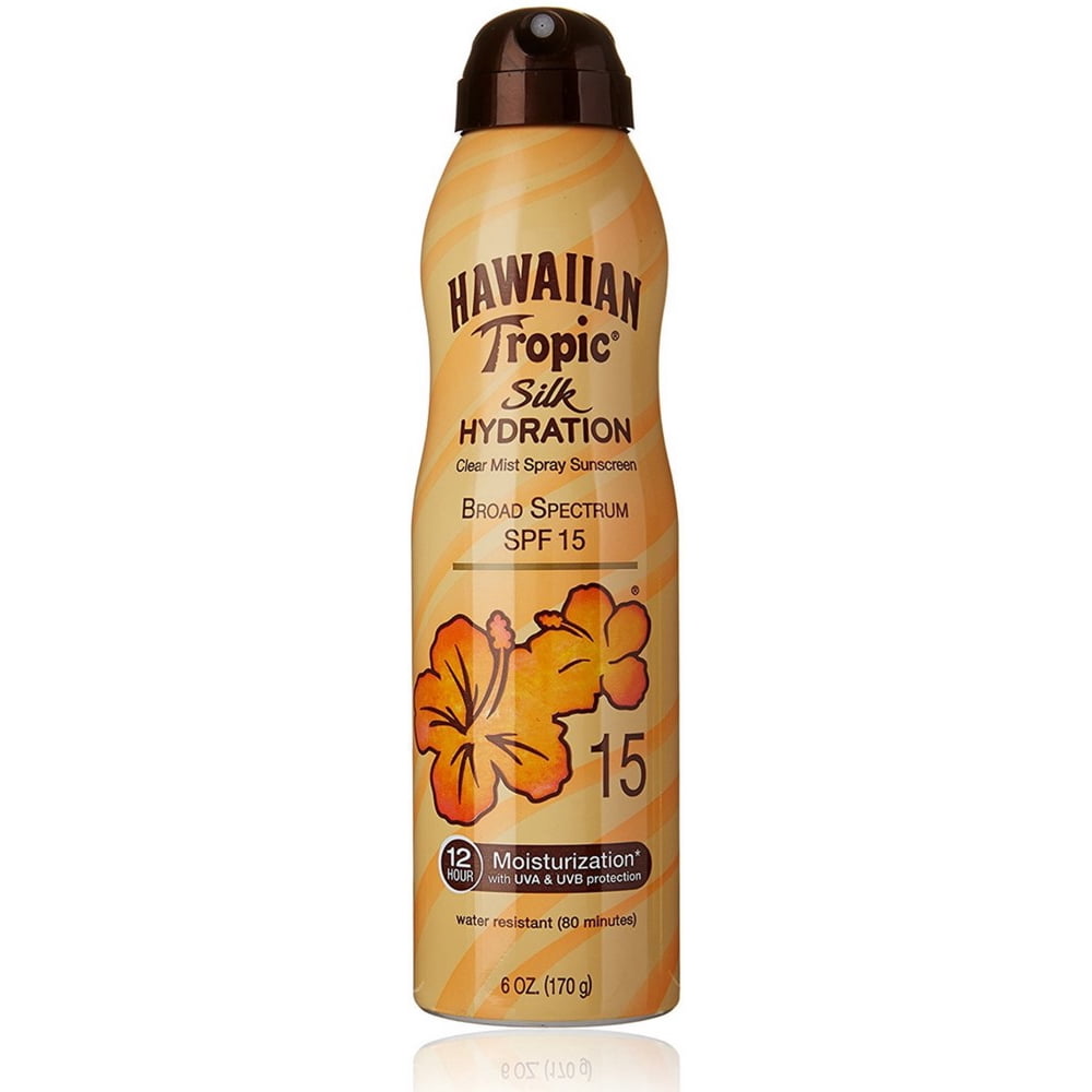3 Pack Hawaiian Tropic Silk Hydration Clear Mist Spray Sunscreen SPF