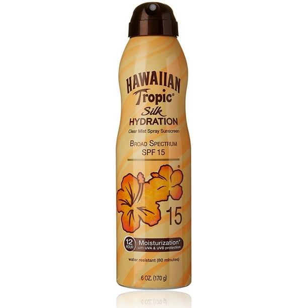 2 Pack Hawaiian Tropic Silk Hydration Clear Mist Spray Sunscreen SPF