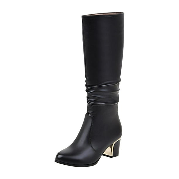Knee high boots 4 inch heel top