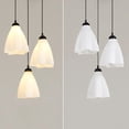 thumbnail image 6 of Kiven H-Type Track Lighting, 3-Light Modern Halo Track Pendant Light with Glass Shade, Track Light Pedant with 39.4" Cord for Bedroom Kitchen Island Home Lighting, 6 of 7