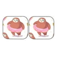 thumbnail image 7 of Disketp 2 Piece Sloth With Donuts1 Pattern Windshield Sunshades,Folding Windshield Sun Shade For Car Suv Trucks Sedan,Blocks Uv Rays Sun Visor Protector-Small, 7 of 7