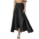 thumbnail image 1 of VISgogo Falda larga ahumada para mujer, falda con abertura de color sólido de cintura alta informal de verano para adultos VISgogo moda, 1 of 8
