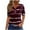 Wine, variant on ChaoHeng Plus Size Knit Tops Print Pattern Loose Fit Fashion Casual,Women's Fashion Printed Short Sleeves Blouse V-Neck Casual Tops(Wine,S)