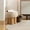 Greige, variant on Mushroom Shaped Teddy Plush Ottoman Stool with 3 Solid Walnut Wood Cylinder Legs, Soft Padded Accent Footrest Seat for Living Room Entryway Vanity