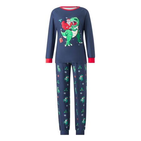 

Ma&Baby Matching Christmas Pajamas for Family Dinosaur Print Sleepwear/Jumpsuit Holiday Pajamas Sets
