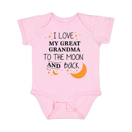 

Inktastic I Love My Great Grandma to the Moon and Back Boys or Girls Baby Bodysuit