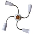 thumbnail image 1 of Adaptador Flexible E27 para Portalámparas Múltiple con Extensión Giratoria 360 Grados Brazo Flexible Material PC Adecuado para Dormitorio Oficina Expo 5 cabezas, 1 of 8
