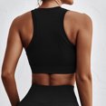 thumbnail image 3 of Sports Bra Shockproof Seamless Quick Drying Sleeveless Yoga Bra Vest for Running Fitness Gym Black M, 3 of 5