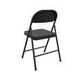COSCO SmartFold AllSteel Folding Chair, 4Pack, Black